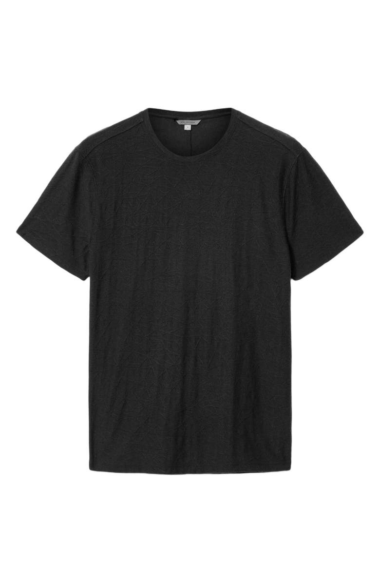 John Varvatos Rubin Jacquard Crewneck T-Shirt, Alternate, color, Black