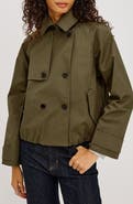 Rails Jett Check Crop Trench Coat