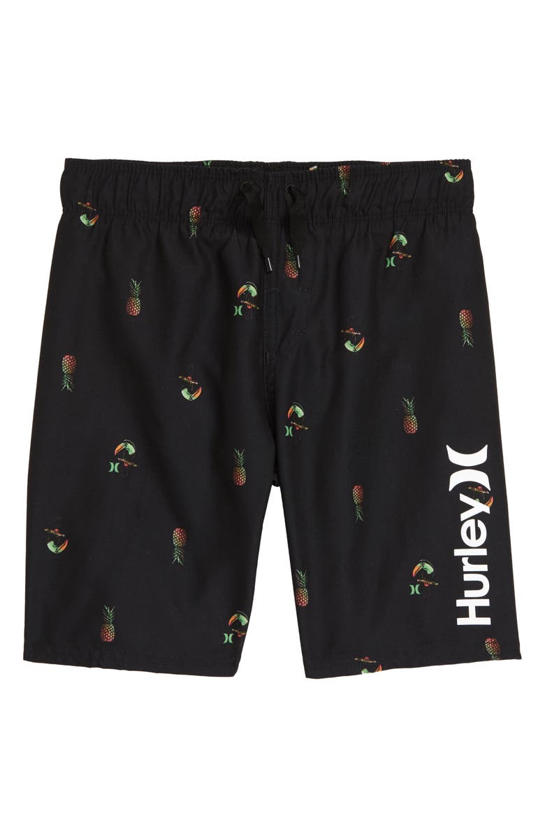 Hurley Pineapple & Toucan Swim Trunks, Main, color,