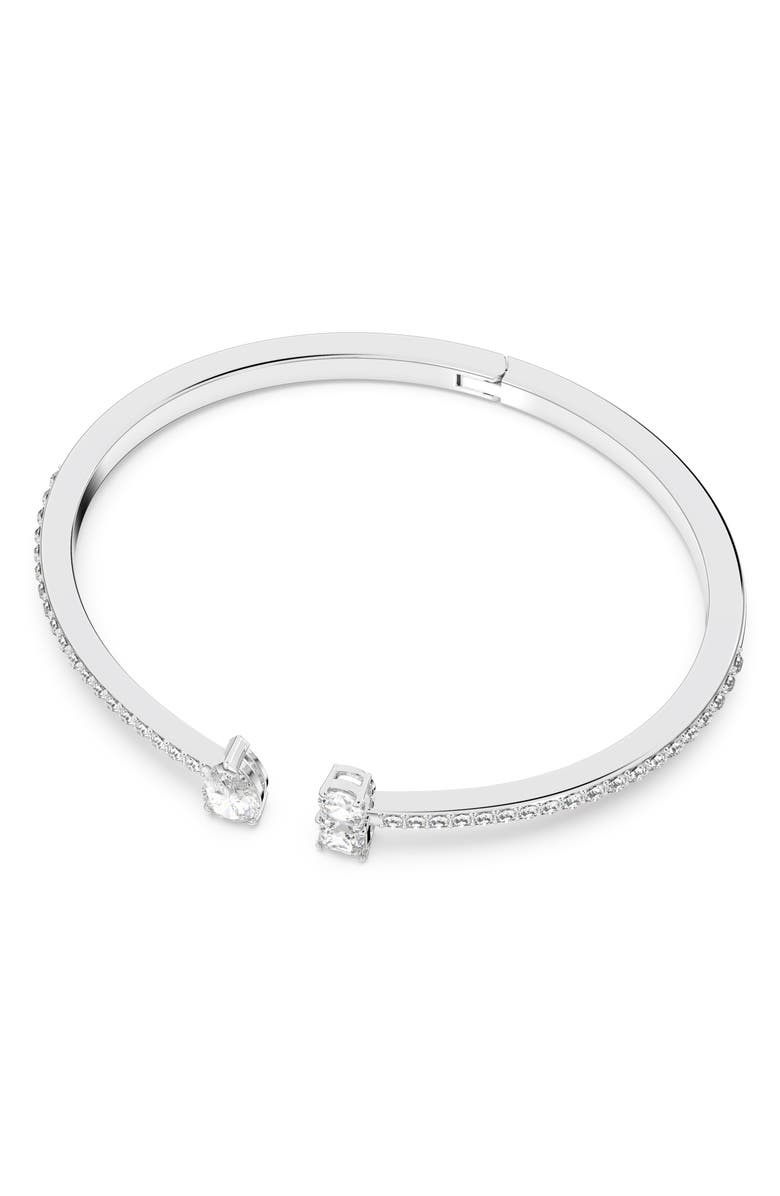 Swarovski Mesmera Attract Bangle Bracelet, Alternate, color, Silver