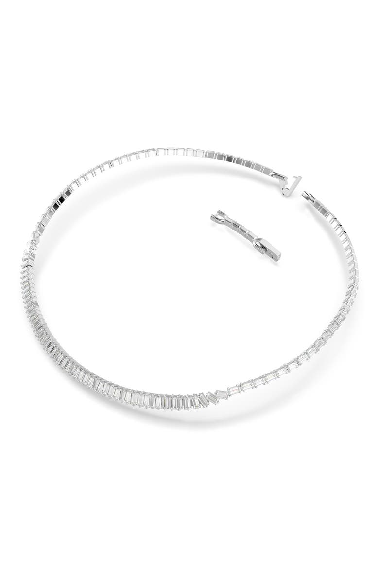 Matrix Necklace, Alternate, color, RHODIUM/ WHITE