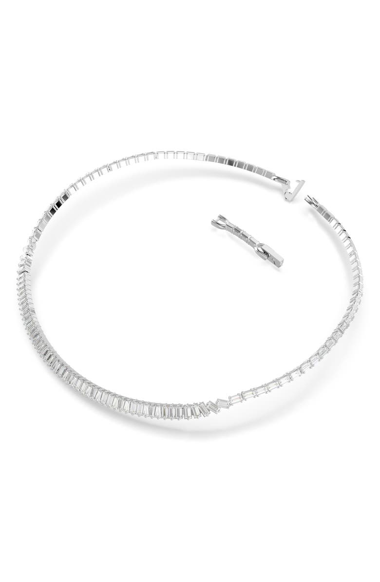 Swarovski Matrix Necklace, Alternate, color, Rhodium/ White