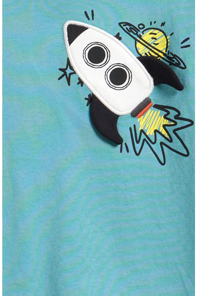 Kids' Graphic Rocket T-Shirt, Alternate, color, BLUE