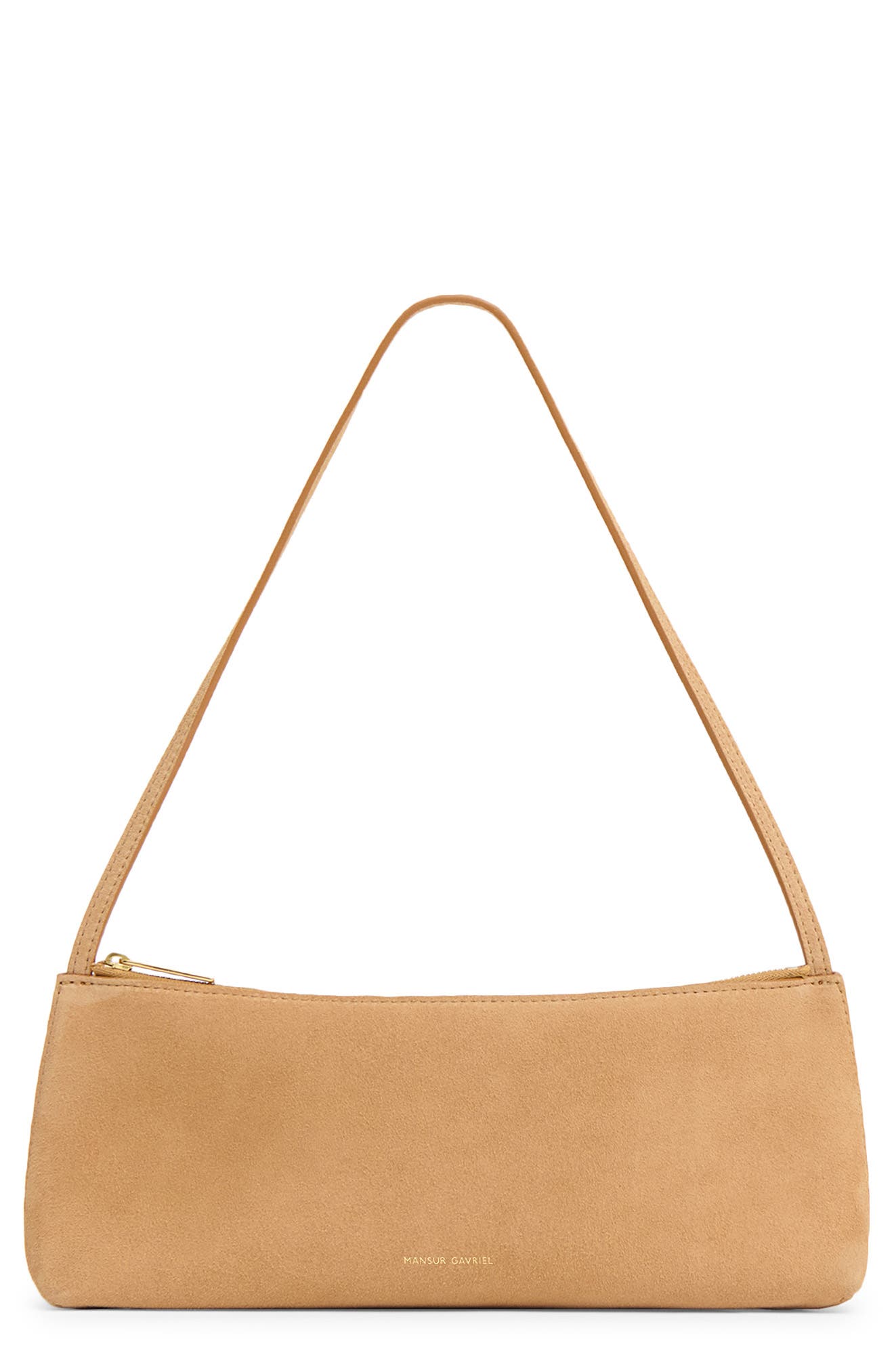 Gaia Leather Baguette Bag, Main, color, BUDINO