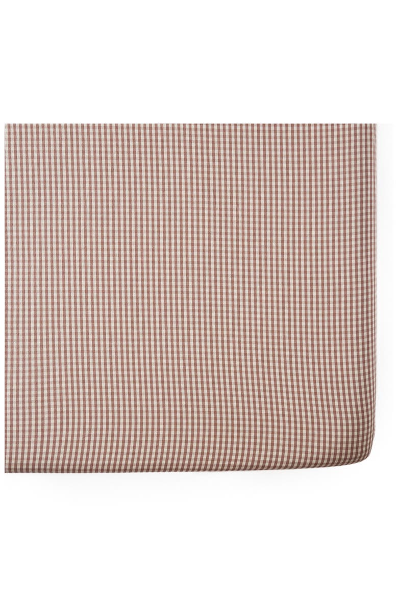Gingham Crib Sheet, Main, color, THISTLE