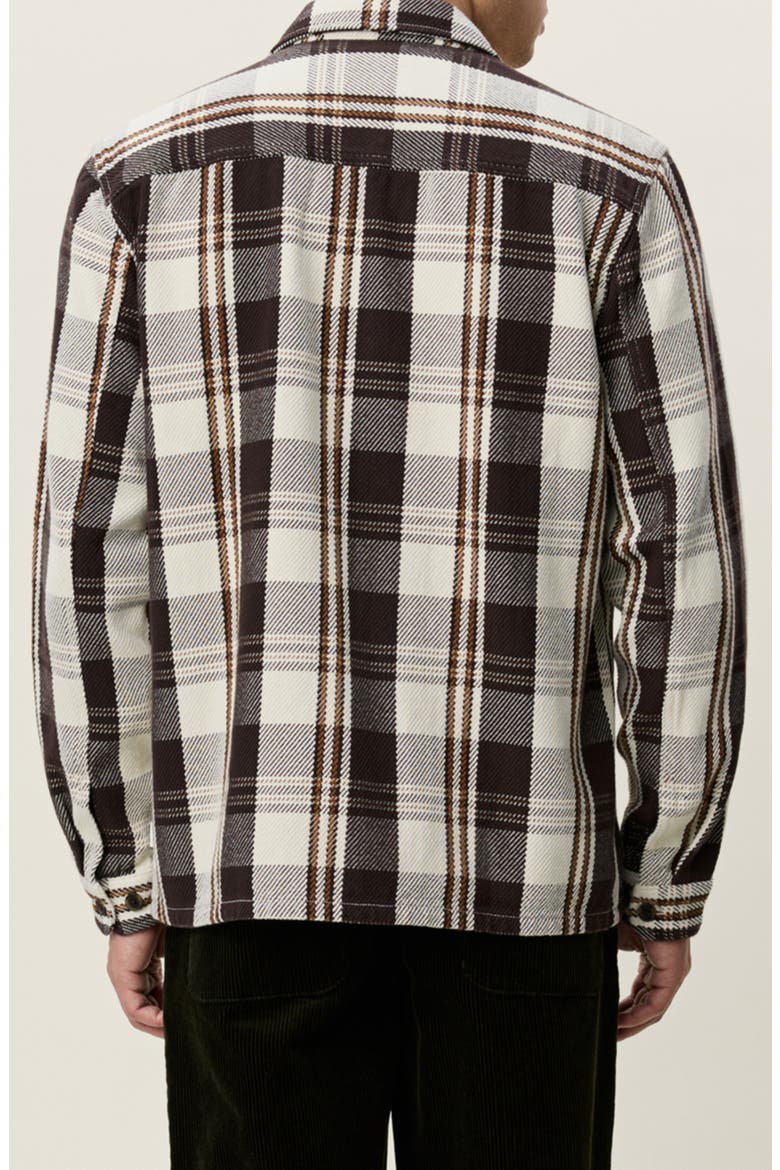 Structured Check Overshirt, Alternate, color, DARK SAND