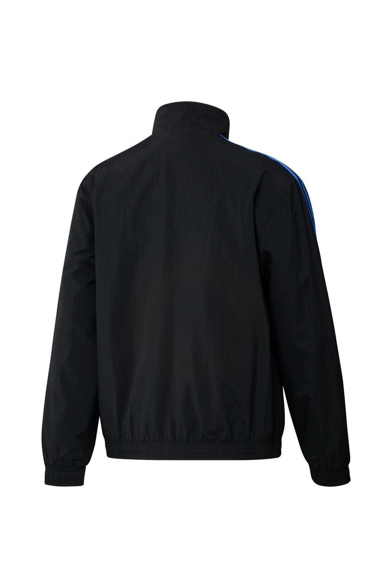 Men's adidas Black/Blue San Jose Earthquakes 2023 On-Field Anthem Full-Zip Reversible Team Jacket, Alternate, color, Black