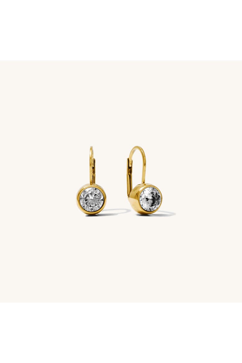 Solitaire Drop Earrings, Main, color, Gold