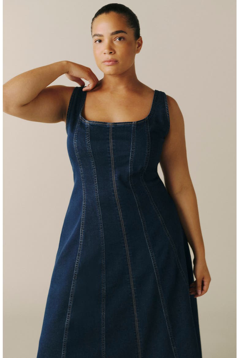 PSA Square Neck Midi Dress, Alternate, color, DATE NIGHT