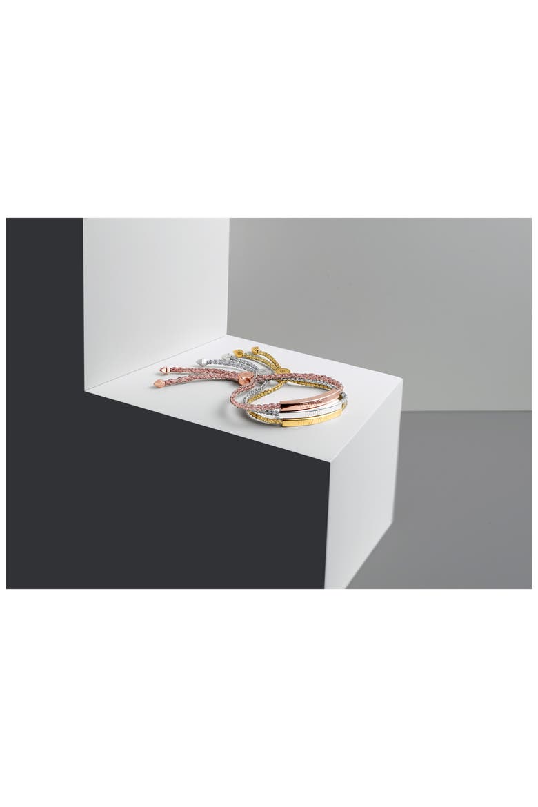 Engravable Linear Bar Friendship Bracelet, Alternate, color, GOLD METALLICA