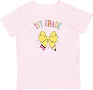 Sweet Wink First Grade Pencil Bow Short Sleeve T-Shirt