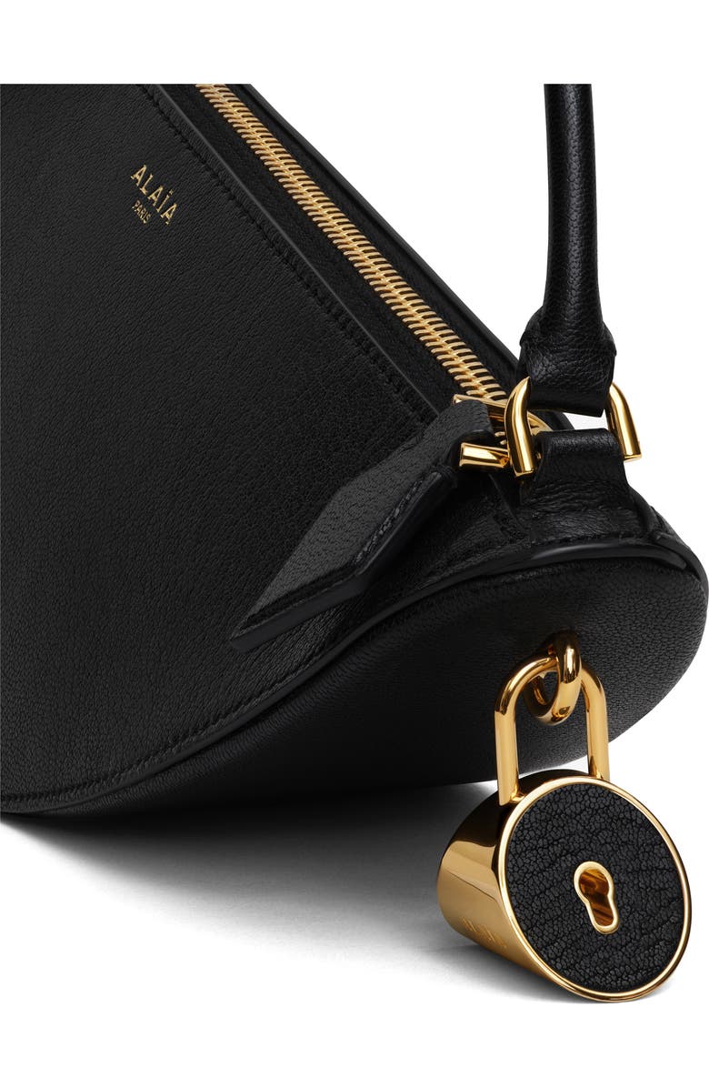 Alaïa Le Demi Coeur Leather Shoulder Bag, Alternate, color,