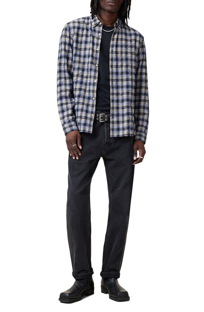 AllSaints Orin Plaid Long Sleeve Button-Up Shirt, Alternate, color, 