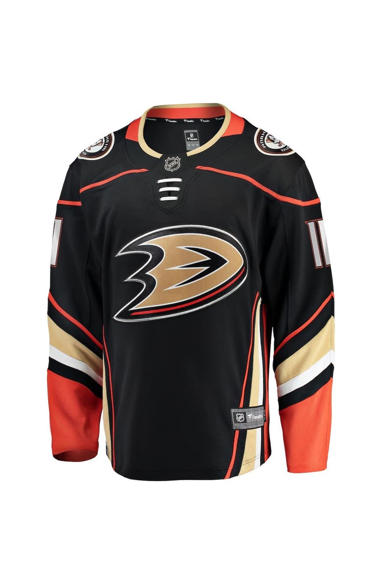 FANATICS Men's Fanatics Trevor Zegras Black Anaheim Ducks Home Breakaway Player Jersey, Alternate, color, 