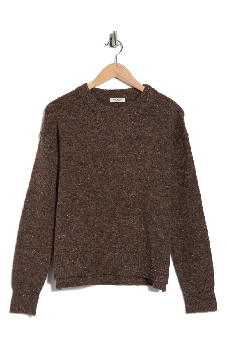 MAX STUDIO Drop Shoulder Sweater, Alternate, color, Brown