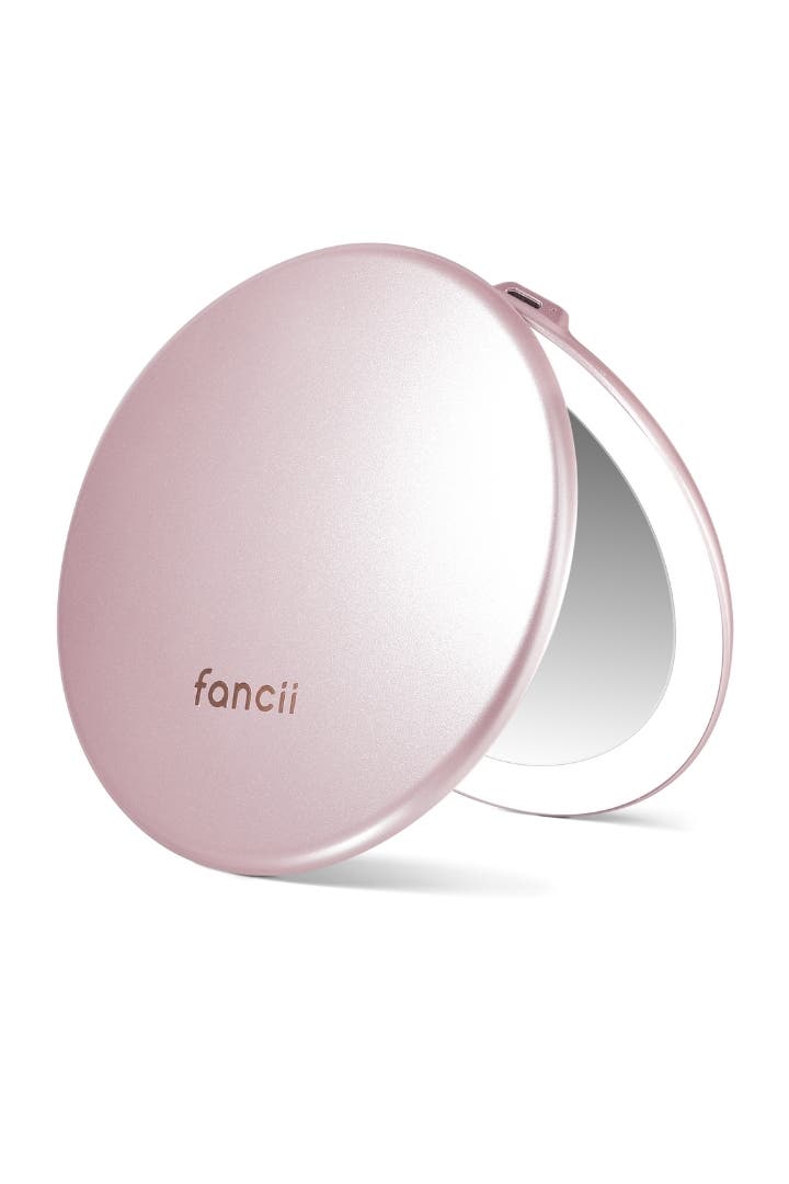 Fancii Taylor Led Compact Mirror In Pink