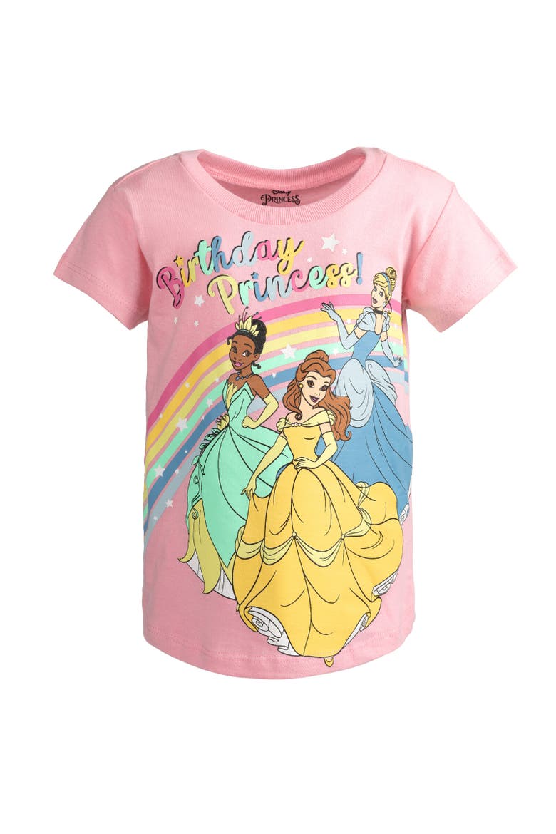 Princess Birthday Graphic T-Shirt, Main, color, Tiana Belle Pink
