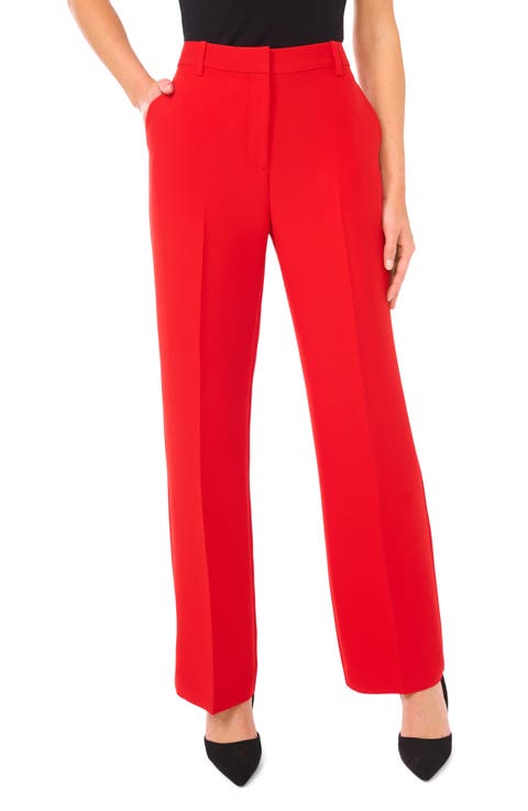 High Waist Straight Leg Pants