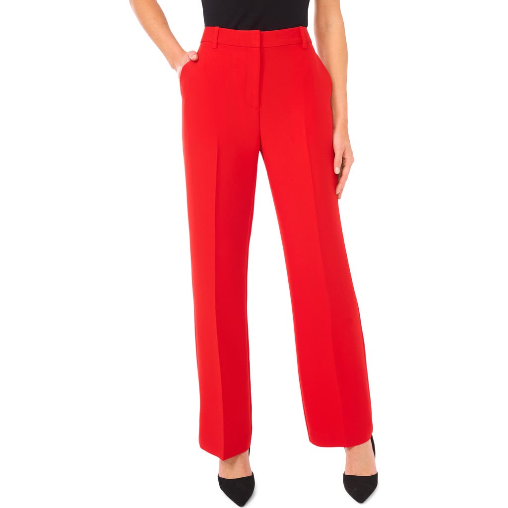 Halogenr Halogen(r) High Waist Straight Leg Pants In Red