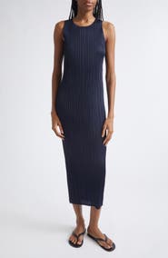 Pleats Please Issey Miyake New Colorful Basics 4 Pleated Sleeveless Dress