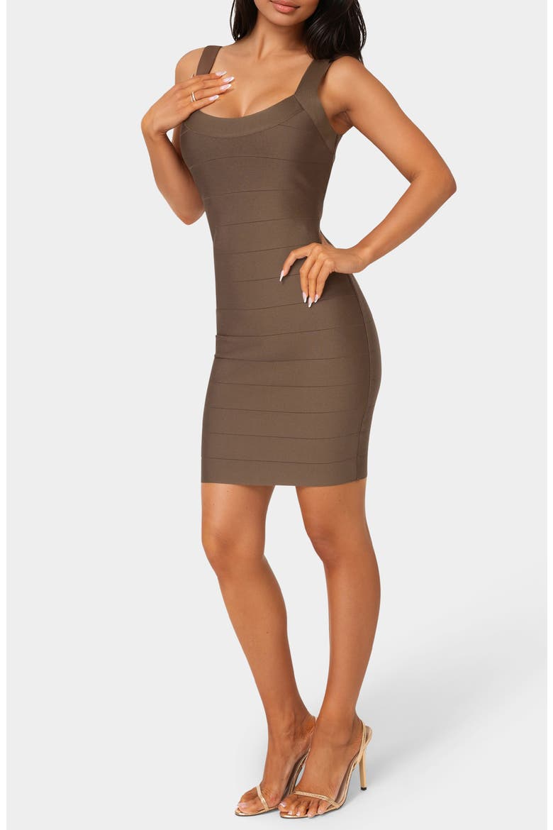 Bandage Minidress, Alternate, color, CHOCOLATE