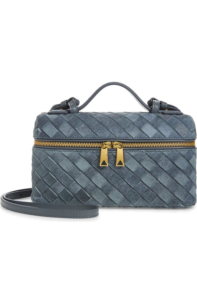 Bottega Veneta Bang Bang Suede Vanity Case Crossbody Bag, Main, color, 4549 Cloudy Ind-Mb