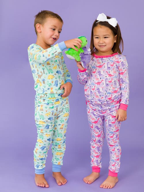 Ruggedbutts Softsnooze Boys Long Sleeve Pajama Set In Dino-mite Dude