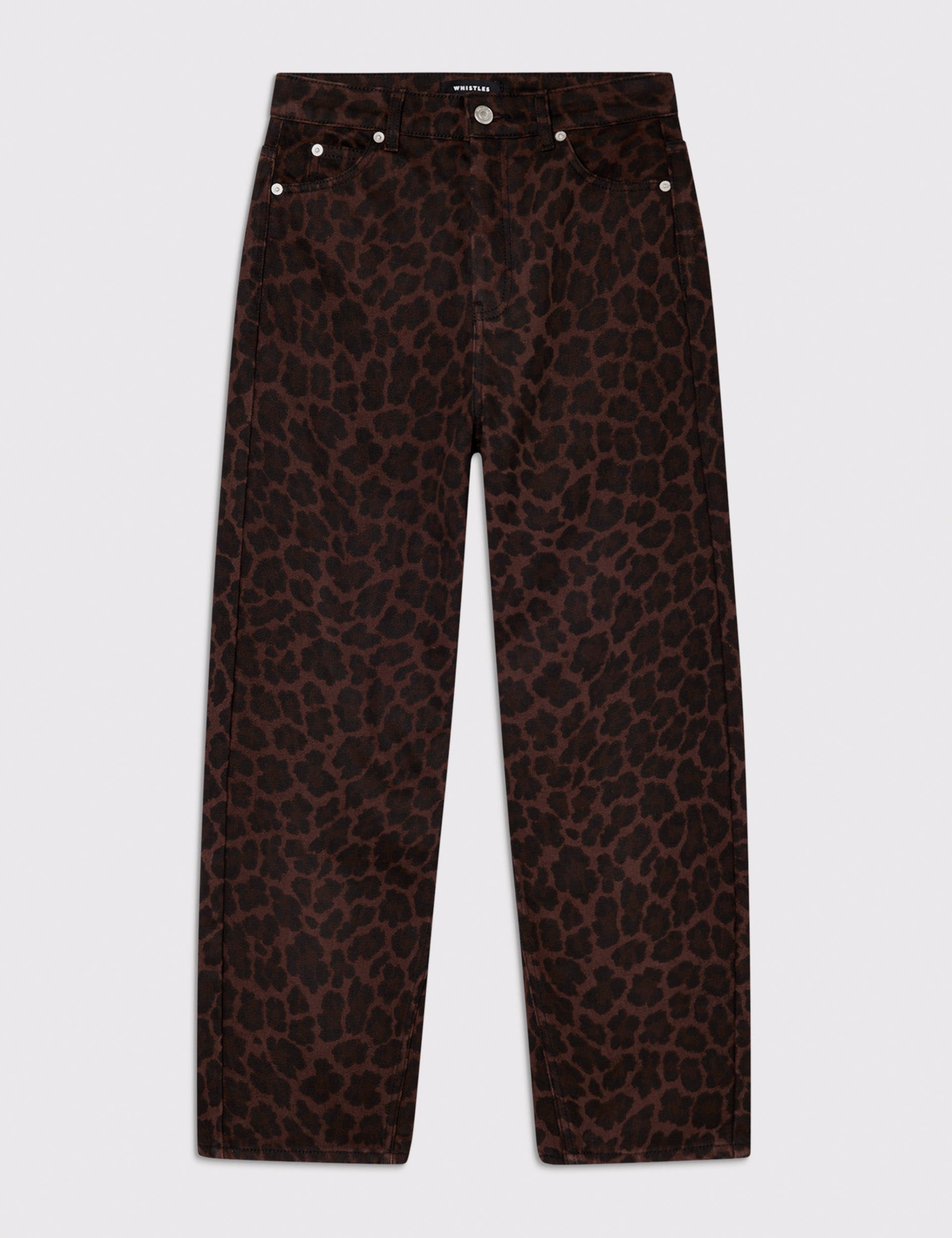 Leopard Print Barrel Jean - image 2