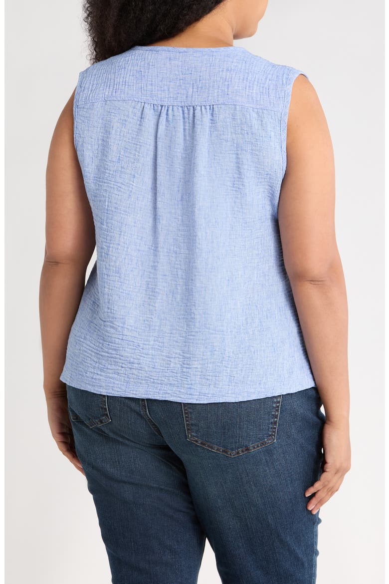 Crinkle Pintuck Top, Alternate, color, CHAMBRAY