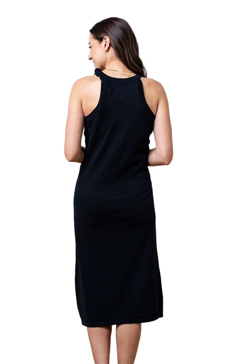 Hope & Henry Womens' Halter Tie Sweater Dress, Alternate, color, Black