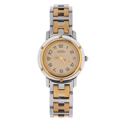 Clipper Quartz Watch Stainless Steel with Plated Metal 24