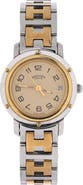 Pre-Owned Hermes Clipper Quartz Watch Stainless Steel with Plated Metal 24