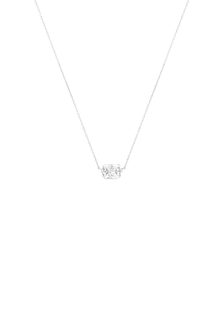 Karla Dainty Bar Pendant Necklace Trendy Minimalist, Main, color, Silver