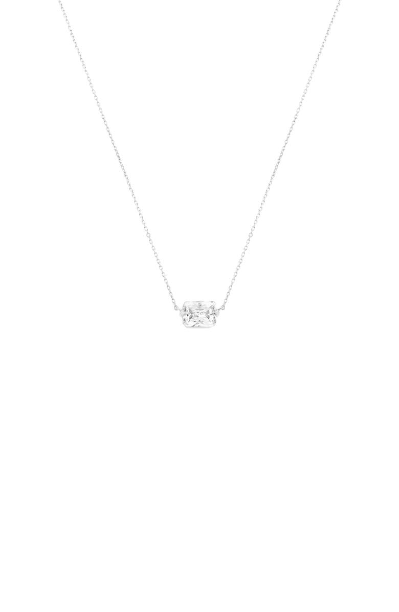 Bearfruit Jewelry Karla Dainty Bar Pendant Necklace Trendy Minimalist, Main, color, Silver