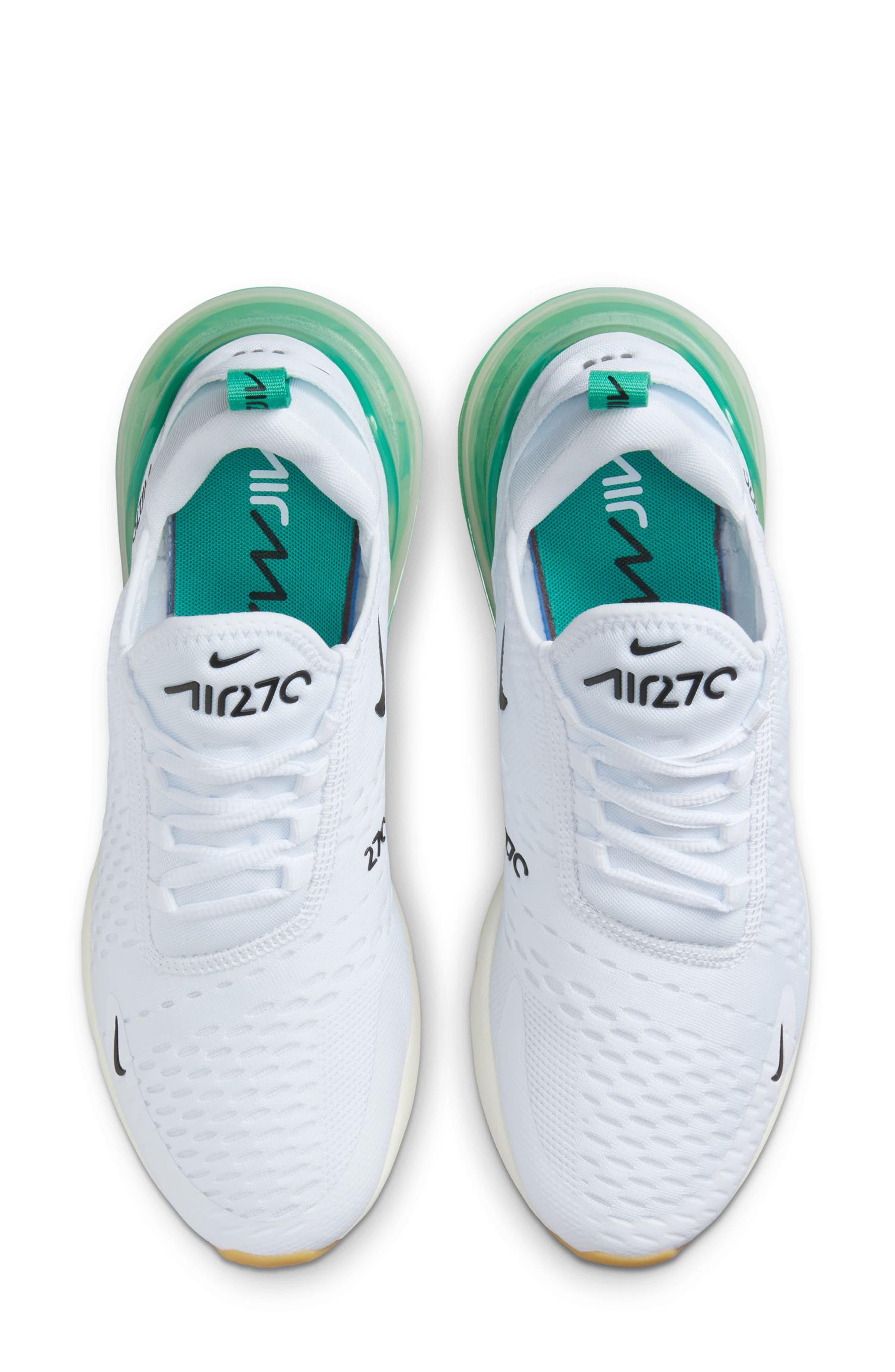 Nike Air Max 270 Sneaker, Alternate, color, White/ Black/ Green