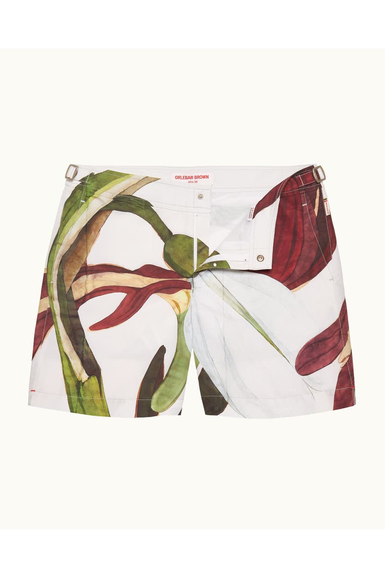 Bulldog Tailored-Fit Swim Shorts, Main, color, WHITE SAND/DAMSON