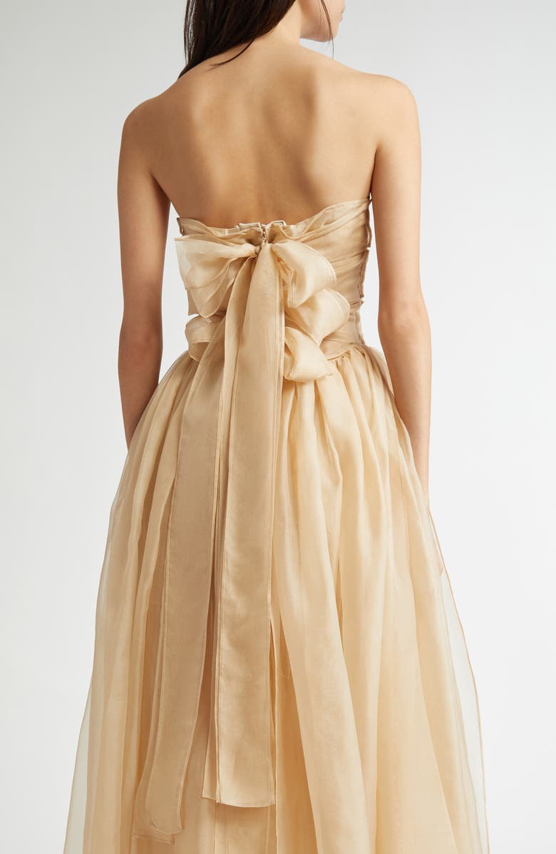 EENK Strapless Silk Organza Gown, Alternate, color, 