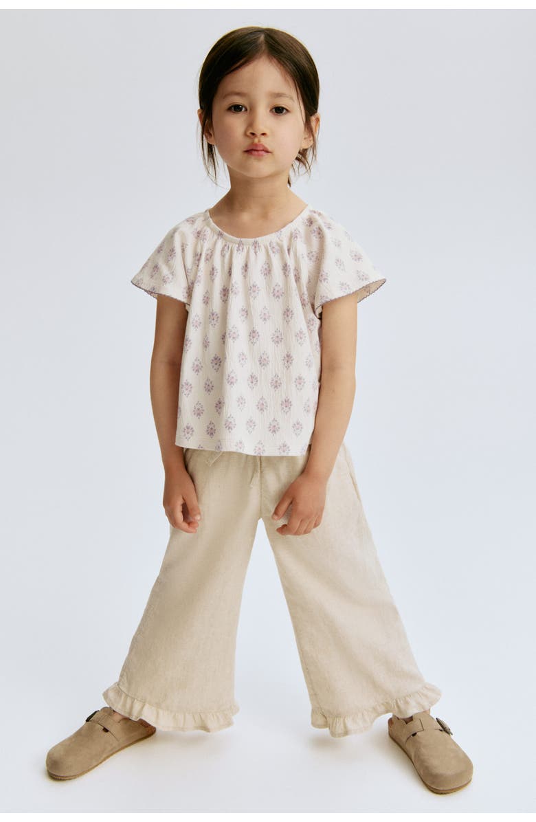 H&M Linen-blend Drawstring Trousers, Main, color, Natural Beige