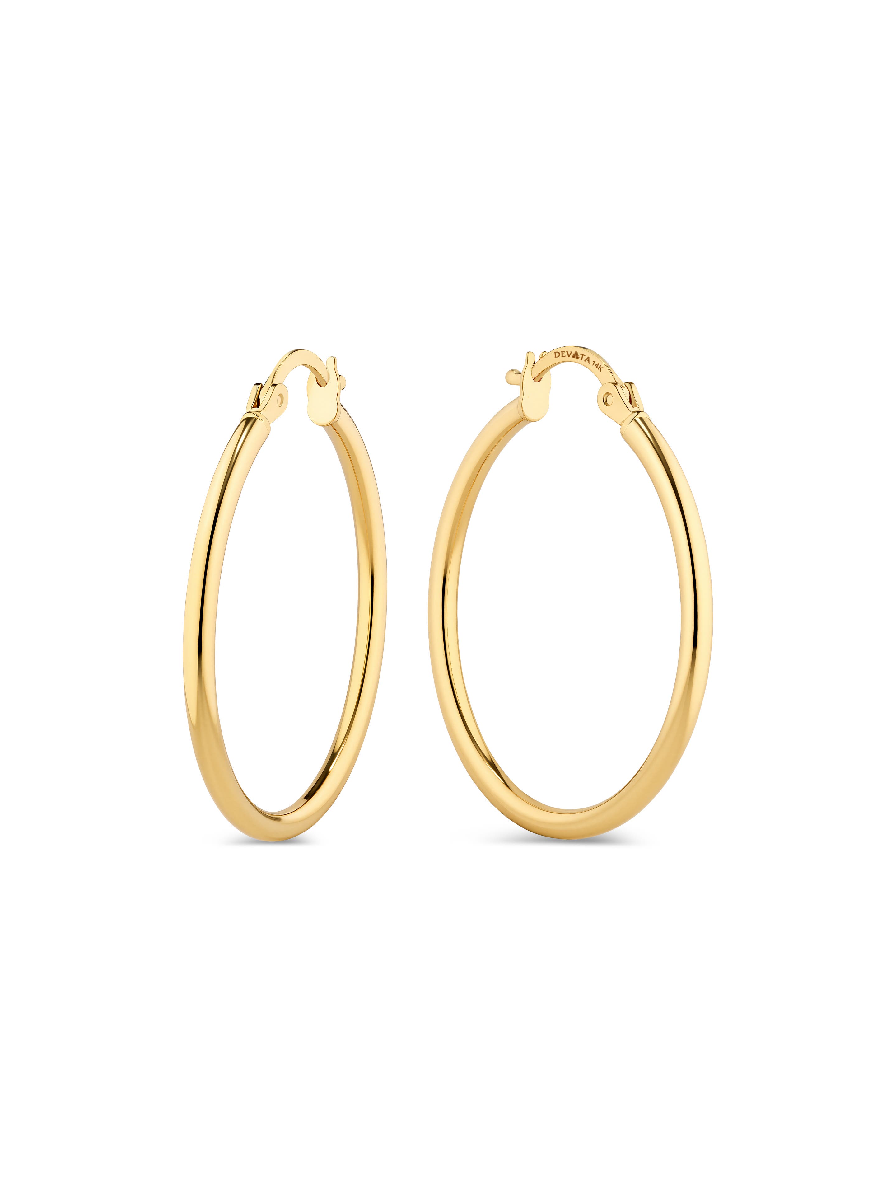 DEVATA Classic Hoop Earrings in 14K Gold,25mm (Women) | Nordstrom