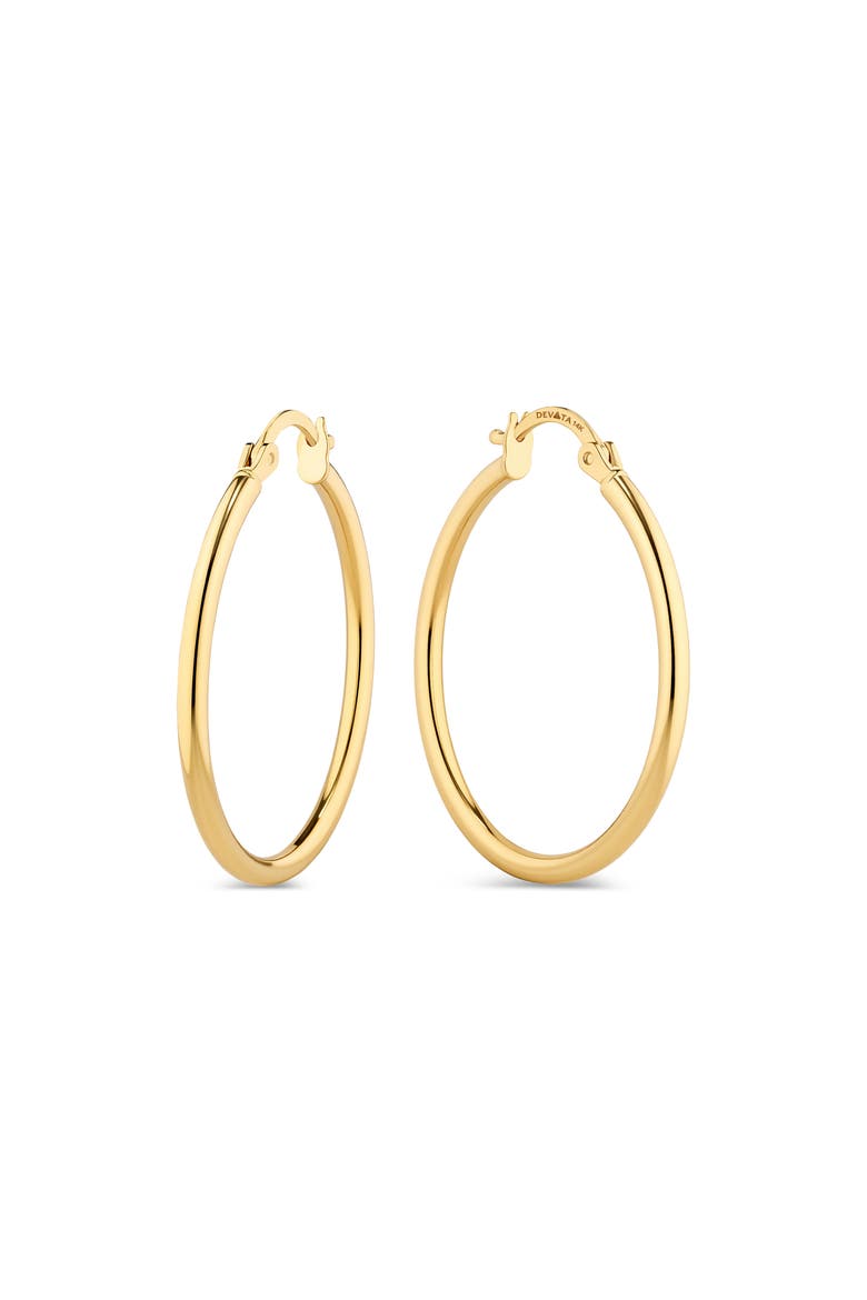 25mm Hoop Earrings in 14K Gold, Alternate, color, Yellow Gold