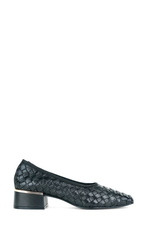Kenneth Cole Birdie Woven Leather Pump In Black Woven Leather
