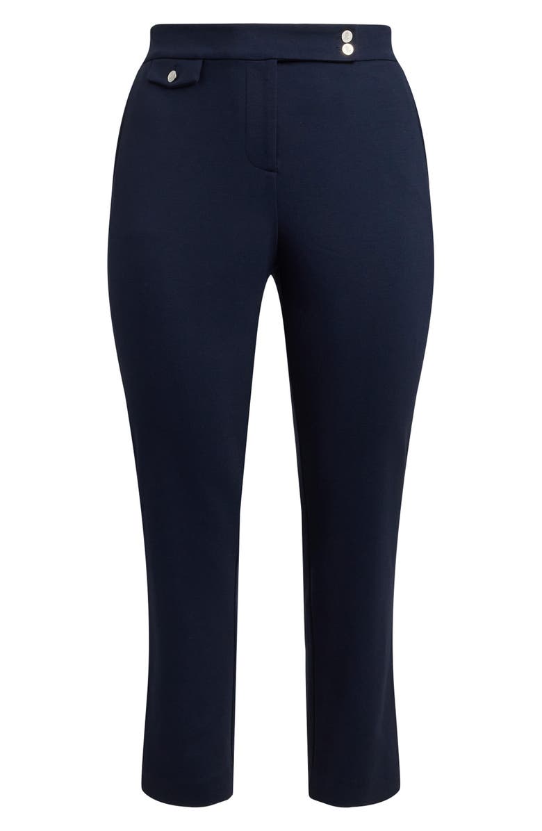 Lauren Ralph Lauren Ponte Ankle Slim Straight Leg Pants, Alternate, color, Lauren Navy
