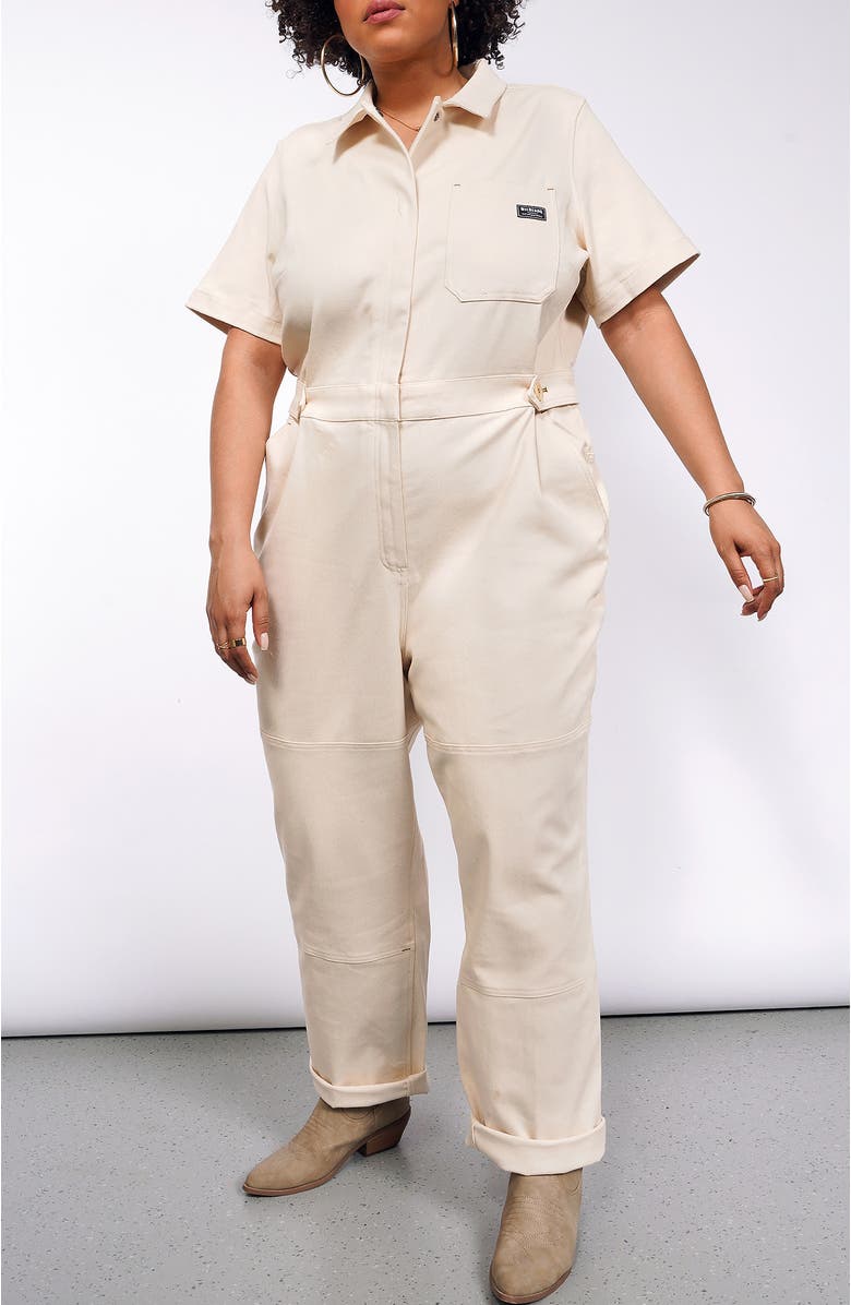 WILDFANG Essential Denim High Waisted Coverall, Alternate, color, 