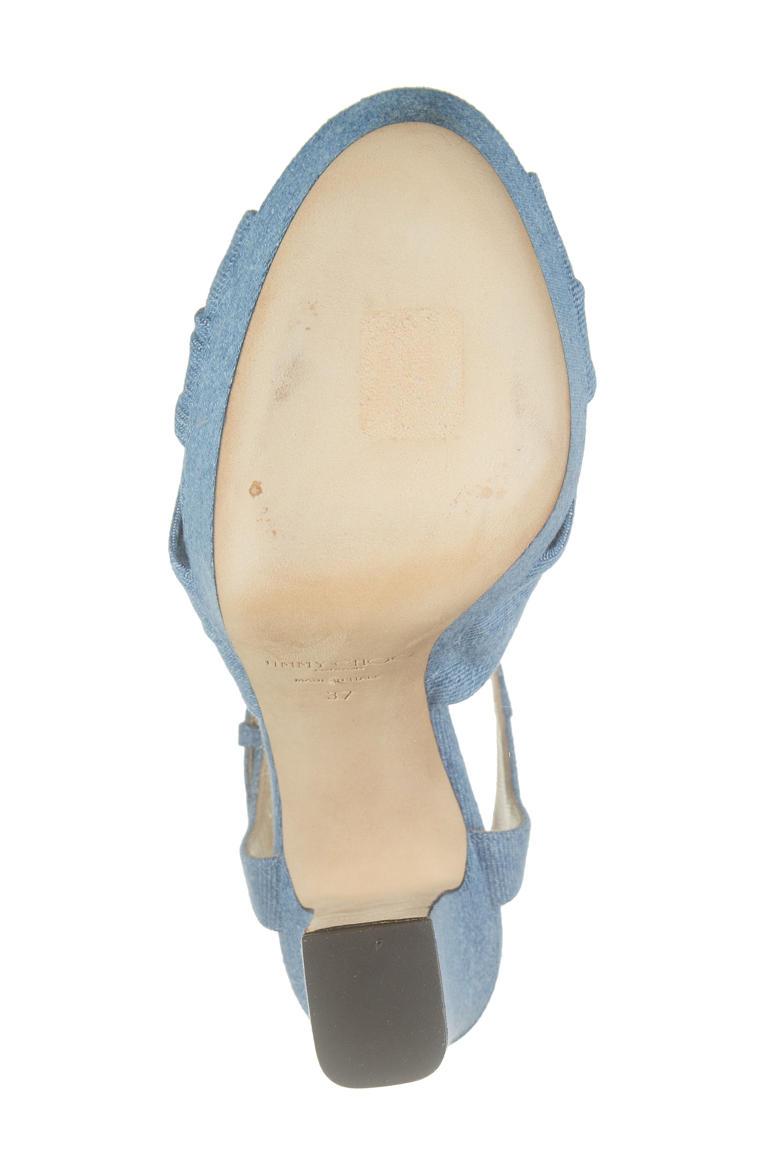 Jimmy Choo Heloise Denim Platform Sandal, Alternate, color, 