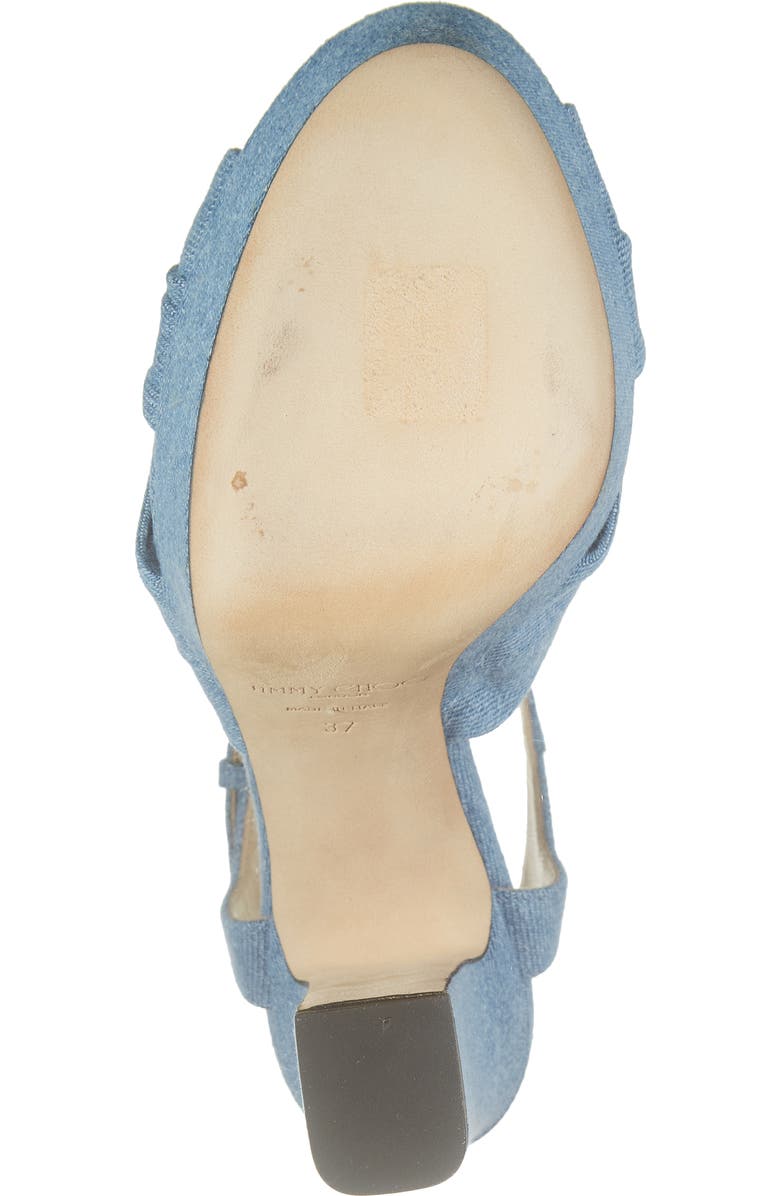 Jimmy Choo Heloise Denim Platform Sandal, Alternate, color,