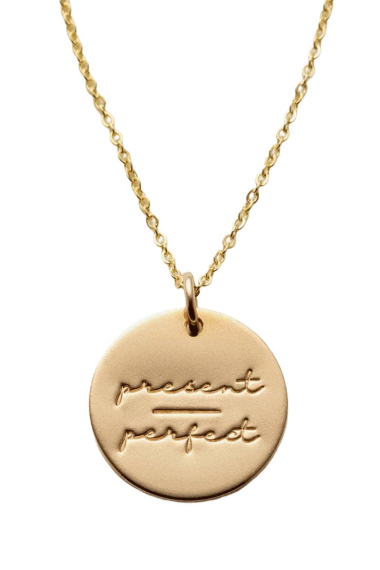 Pause Collection Disc Necklace, Main, color, Silver - Faith-Fear