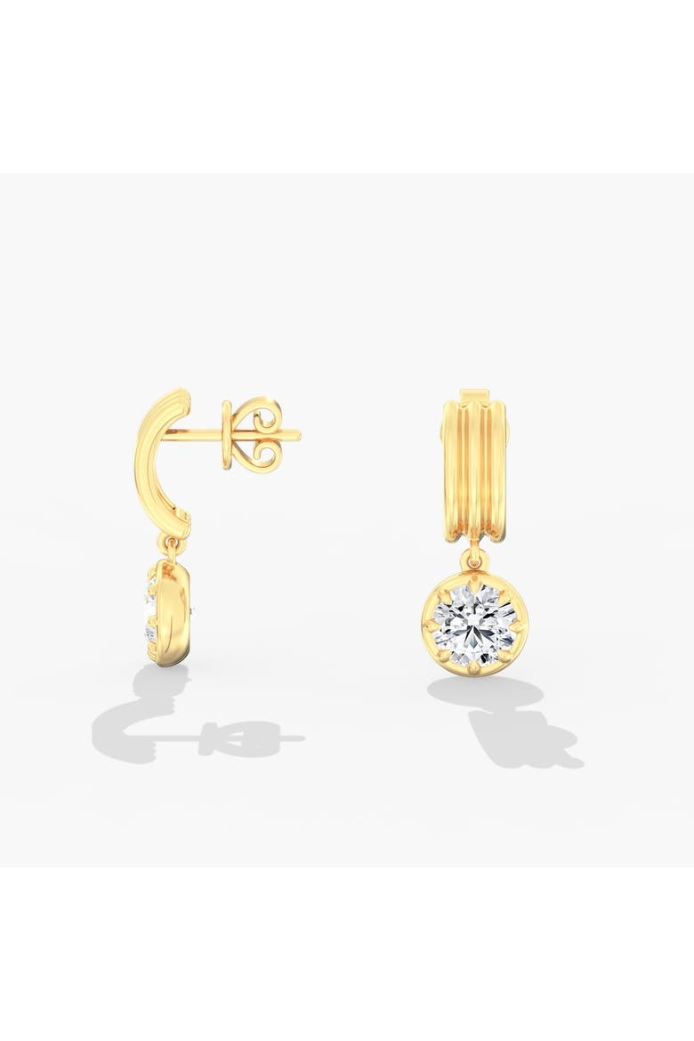 Round Aura Drop Lab Diamond in 14K Gold, Alternate, color, Yellow Gold