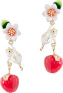 Bill Skinner Studio Apple Blossom & Mouse Drop Earrings