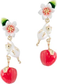 Bill Skinner Studio Apple Blossom & Mouse Drop Earrings
