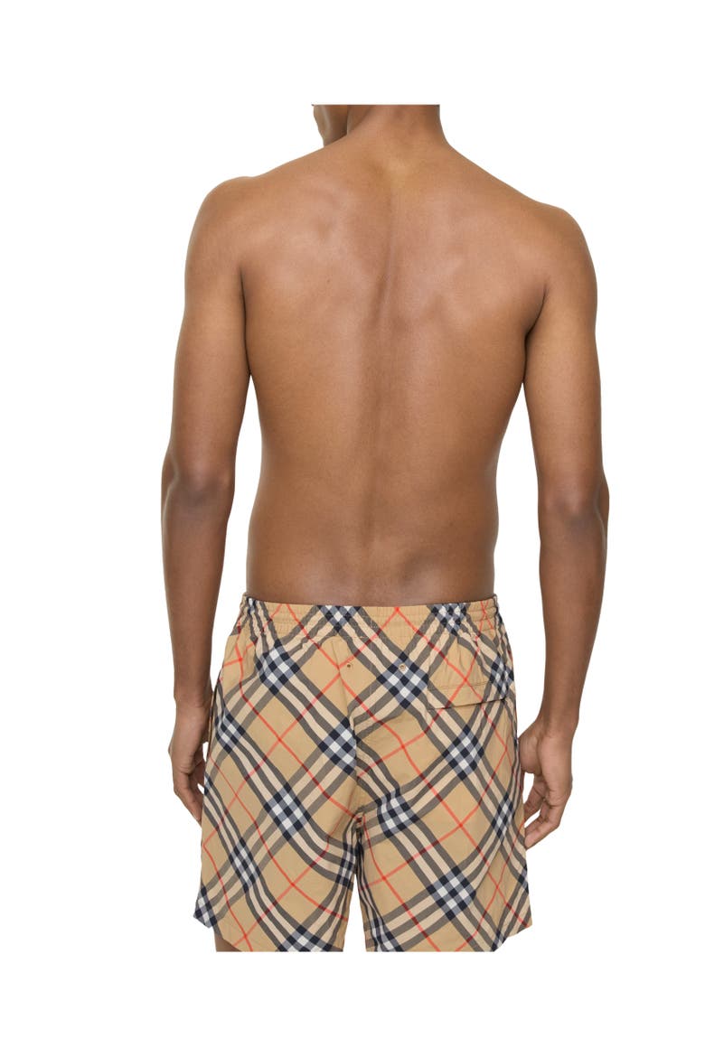 Check Swim Shorts, Alternate, color, Sand beige